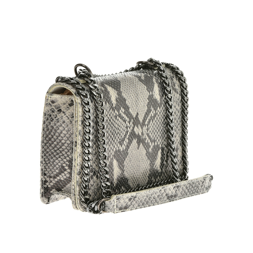 Geanta de umar din piele naturala Carolina di Rosa CR0734, Grej, #2, Bagsy