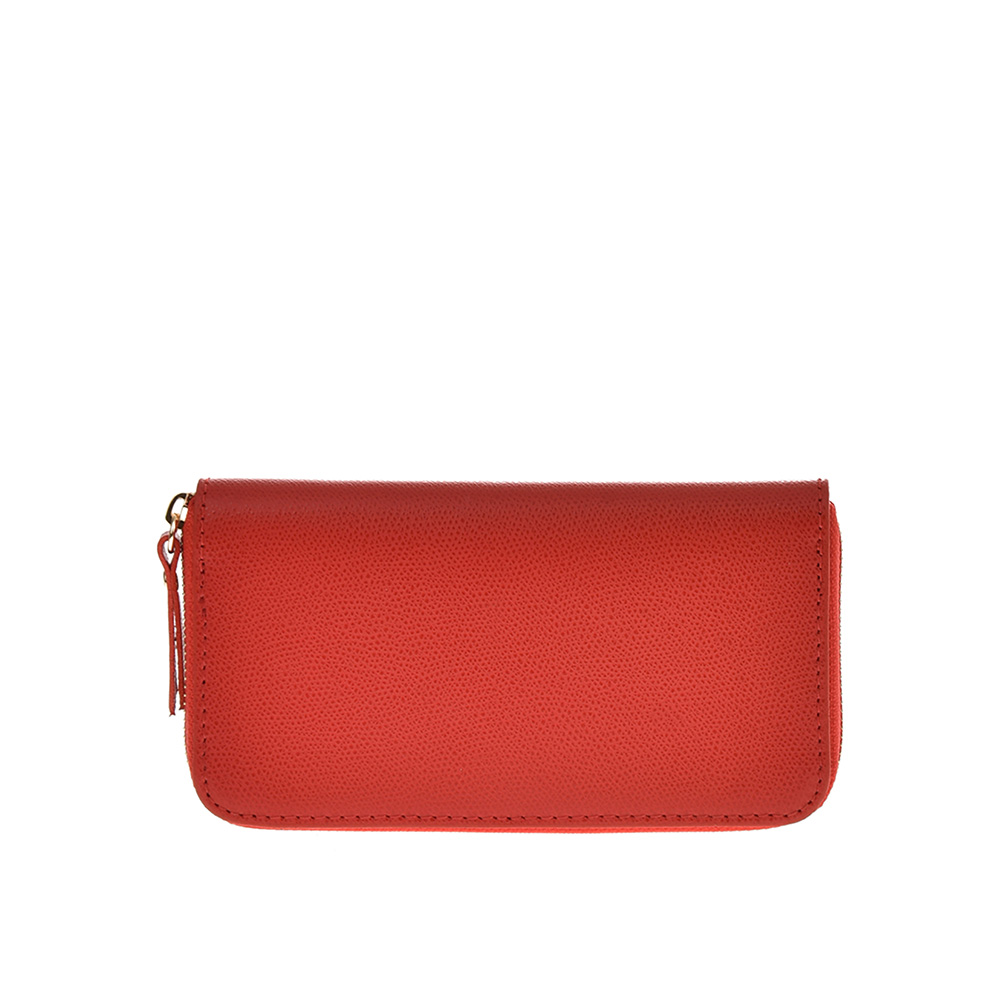 Portofel dama din piele naturala Carolina di Rosa CR0902, Rosu, #3, Bagsy
