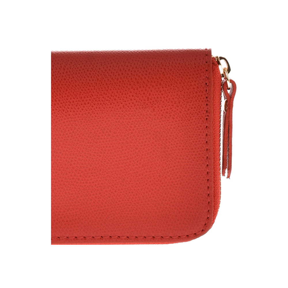 Portofel dama din piele naturala Carolina di Rosa CR0902, Rosu, #4, Bagsy