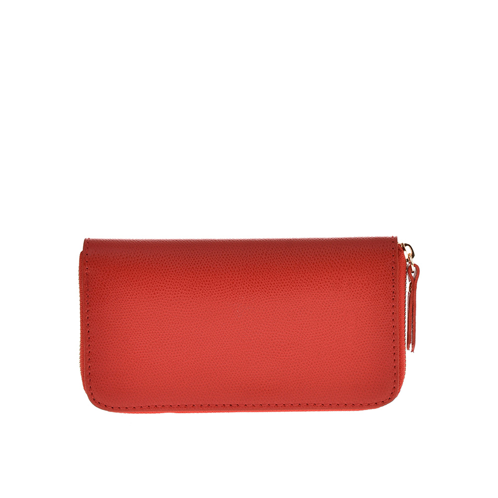 Portofel dama din piele naturala Carolina di Rosa CR0902, Rosu, #1, Bagsy