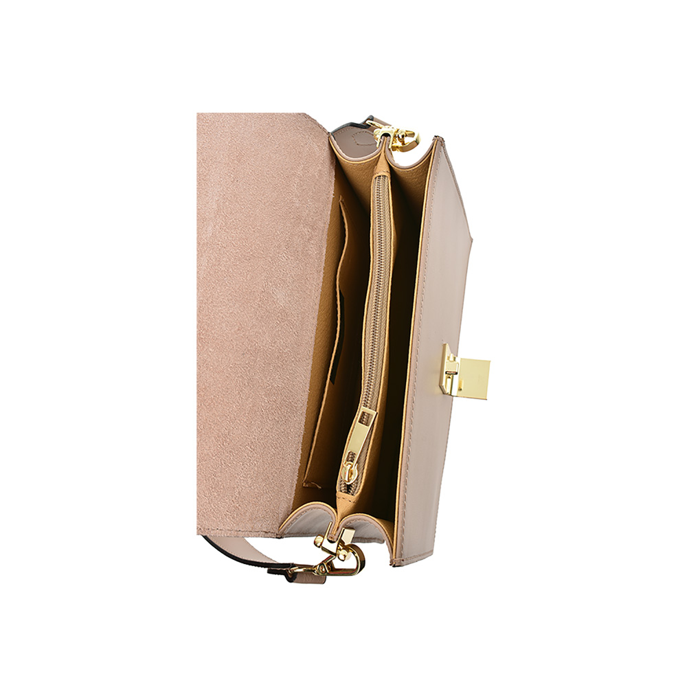 Geanta dama din piele naturala Carolina di Rosa CR0905, Roz prafui, #5, Bagsy