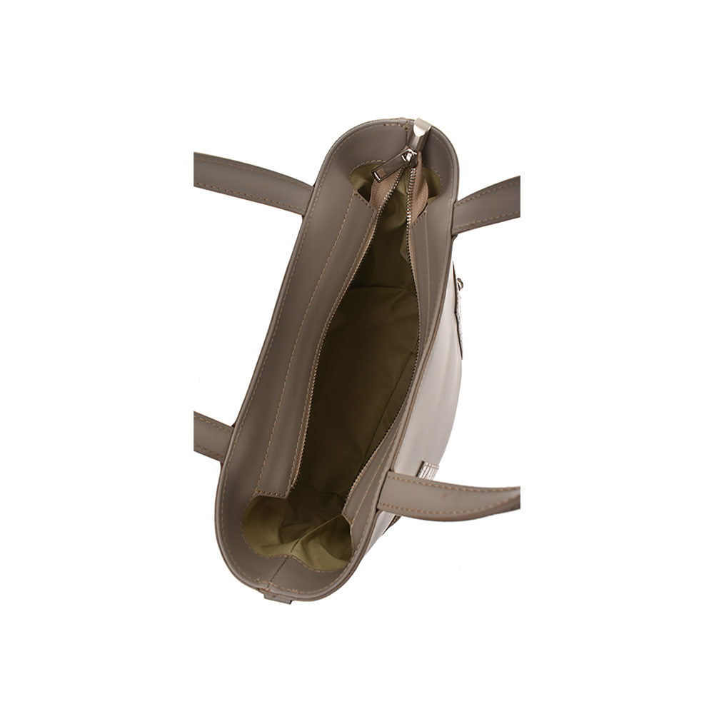 Geanta dama din piele naturala Carolina di Rosa CR0907, Grej, #5, Bagsy