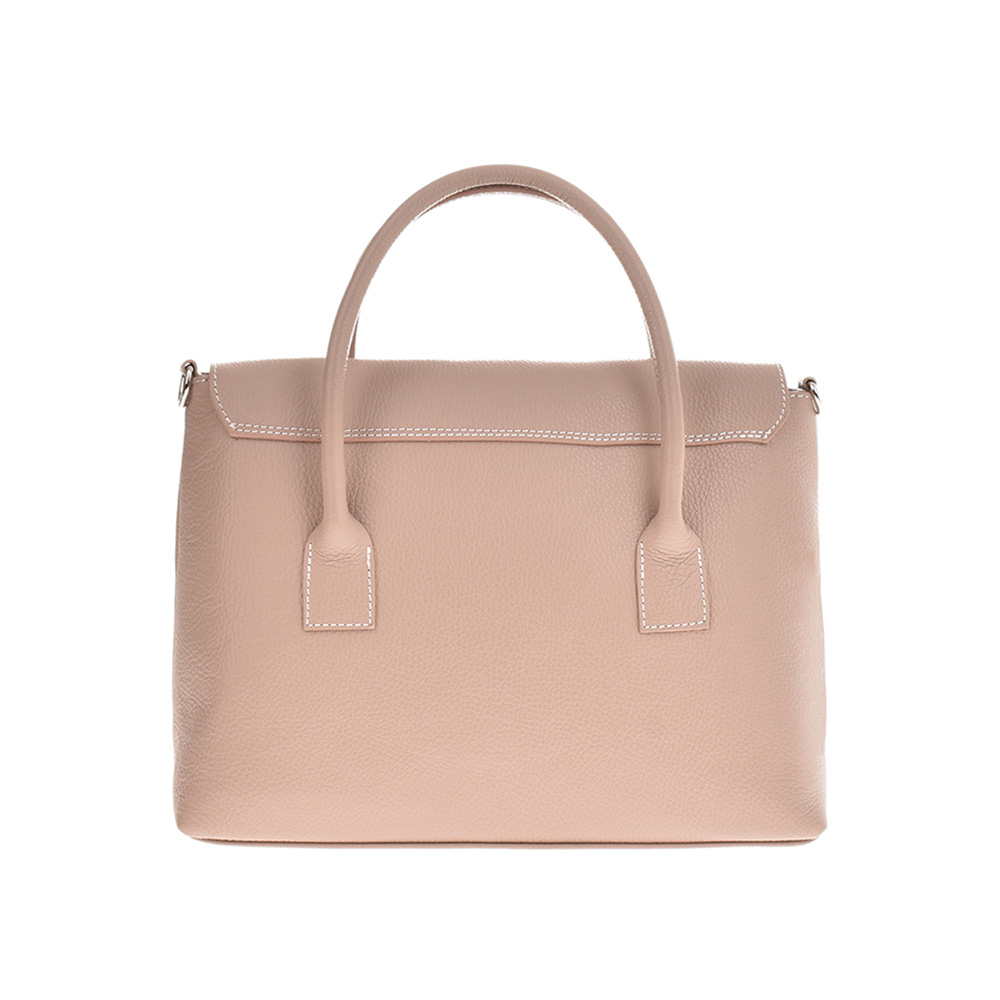 Geanta de mana din piele naturala Carolina di Rosa CR0909, Roz prafuit, #3, Bagsy