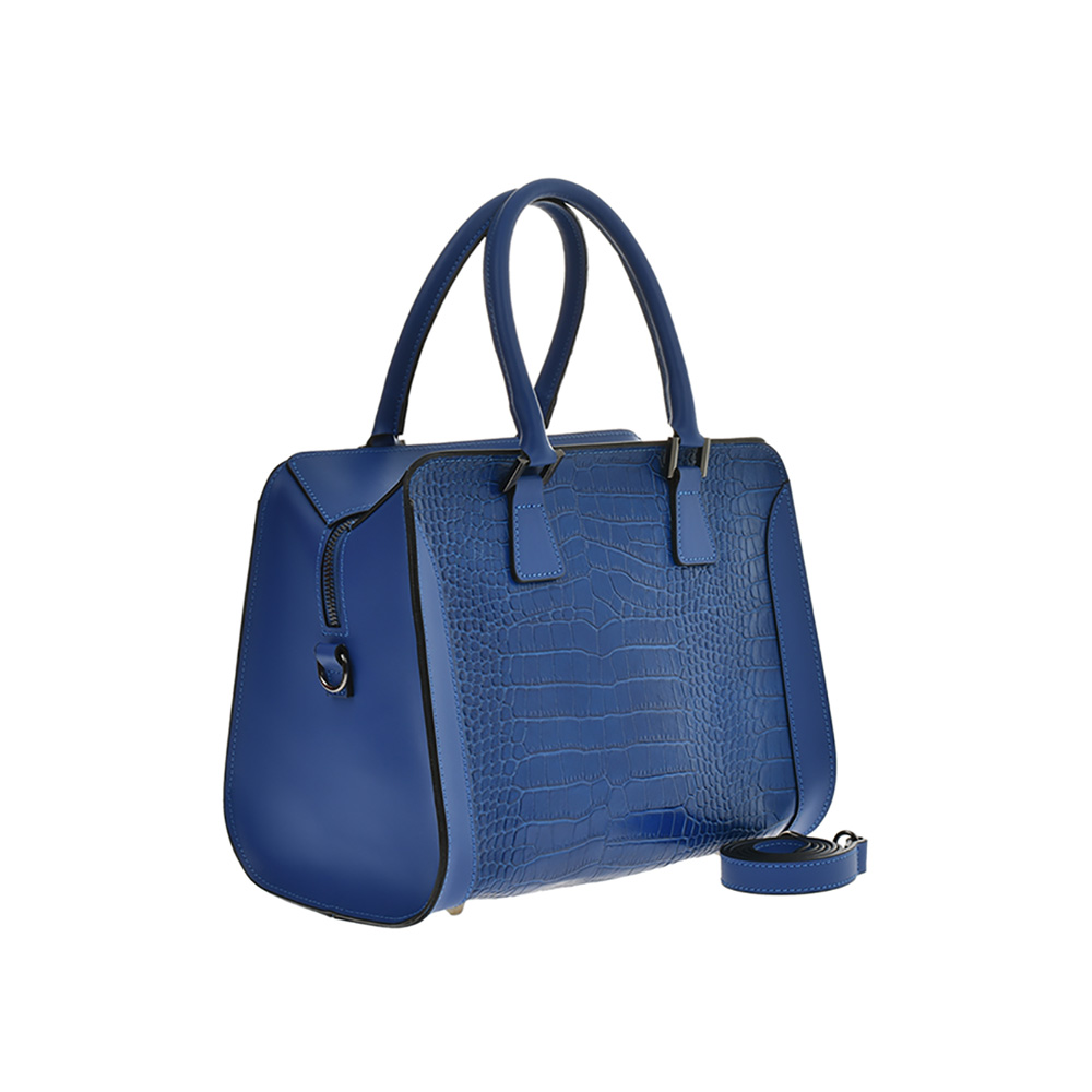 Geanta dama din piele naturala Carolina di Rosa CR0912, Albastru, #2, Bagsy