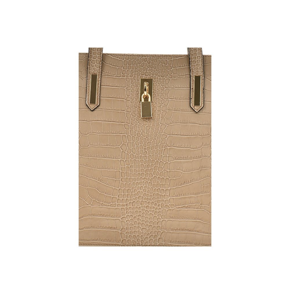 Geanta tote din piele naturala Carolina di Rosa CR0915, Grej, #4, Bagsy