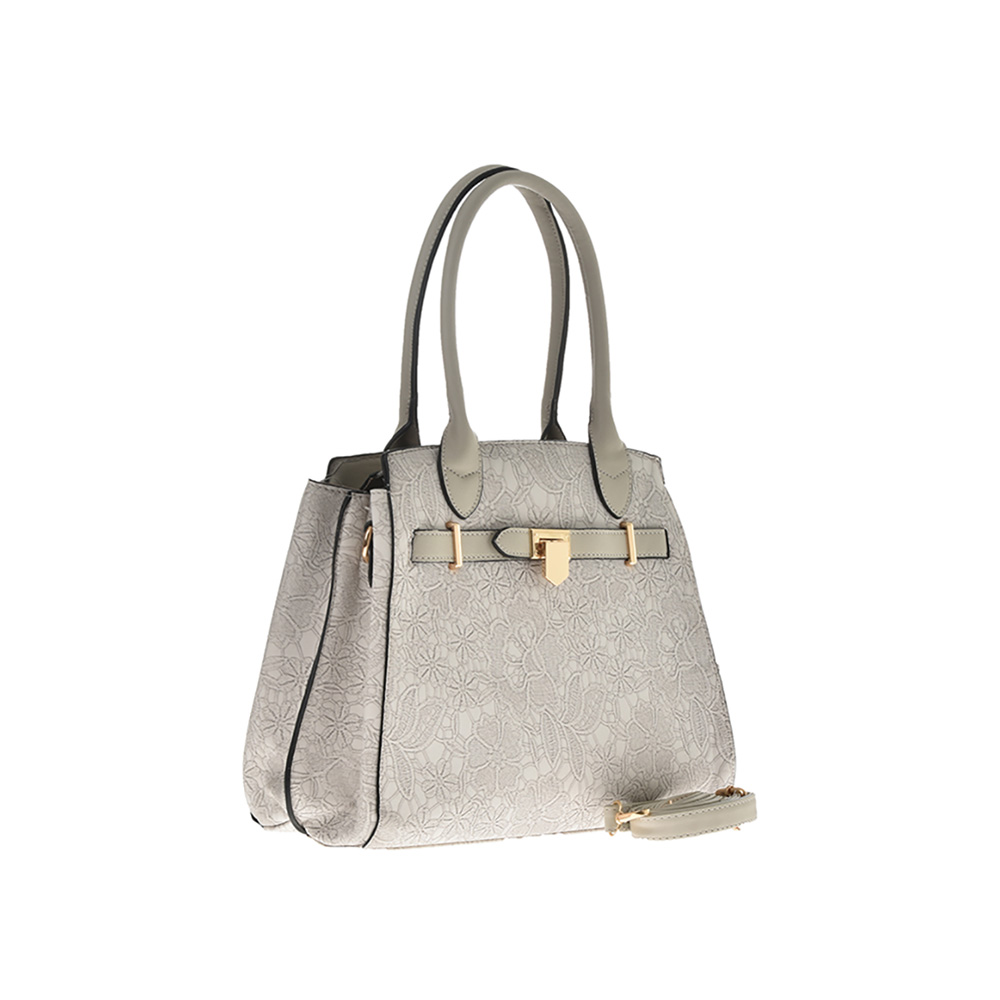 Geanta de mana din piele ecologica Francesca Rossi FR5288, Gri, #2, Bagsy