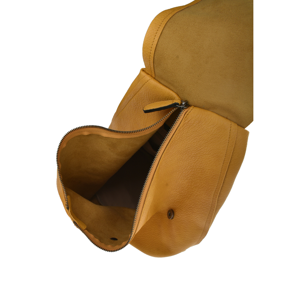 Rucsac dama din piele ecologica Francesca Rossi FR5394, Galben, #3, Bagsy