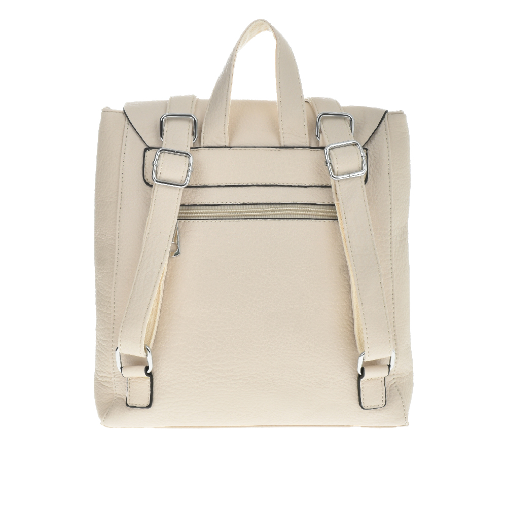 Rucsac dama din piele ecologica Francesca Rossi FR5487, Bej, #3, Bagsy