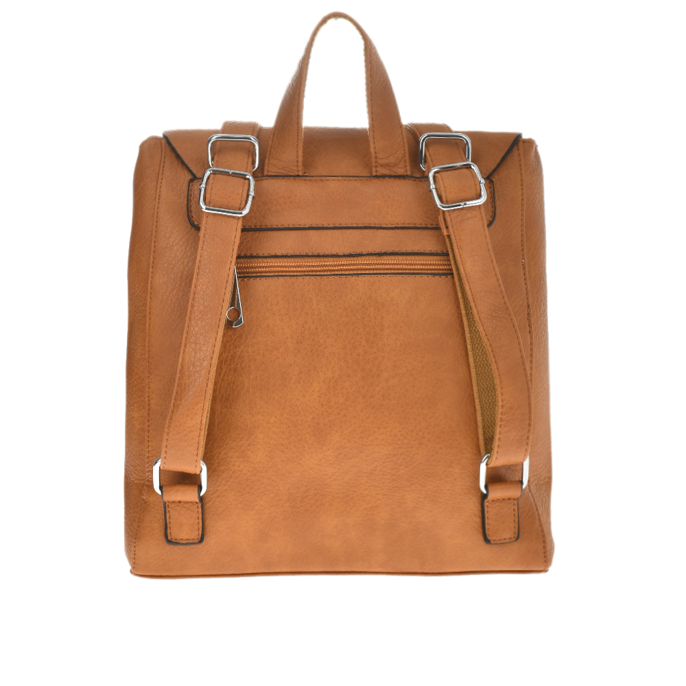 Rucsac dama din piele ecologica Francesca Rossi FR5487, Maro, #3, Bagsy