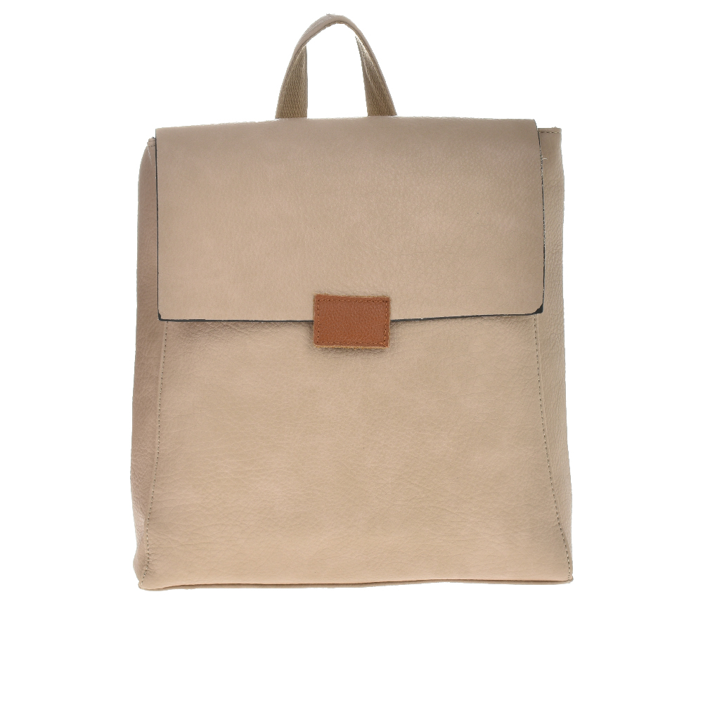 Rucsac dama din piele ecologica Francesca Rossi FR5487, Khaki, #1, Bagsy