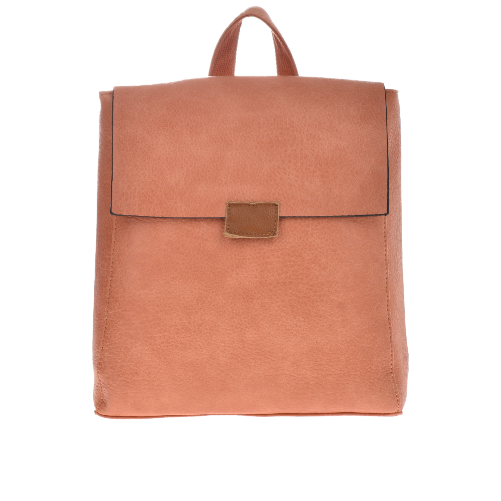 Rucsac dama din piele ecologica Francesca Rossi FR5487, Portocaliu, #1, Bagsy