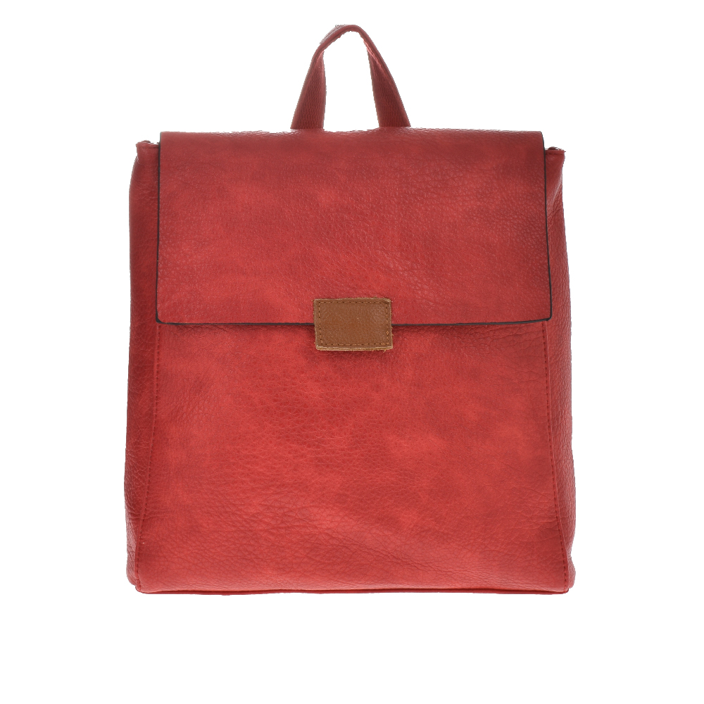 Rucsac dama din piele ecologica Francesca Rossi FR5487, Rosu, #1, Bagsy