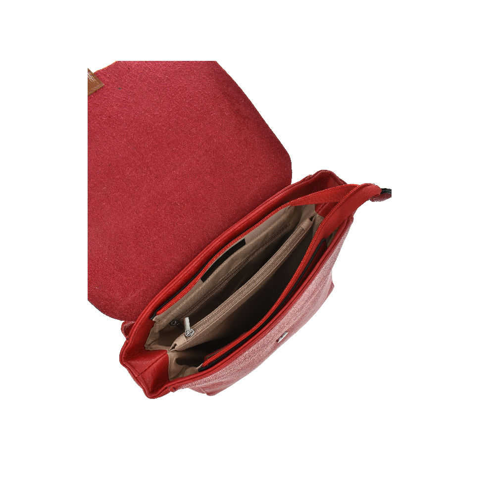 Rucsac dama din piele ecologica Francesca Rossi FR5487, Rosu, #4, Bagsy