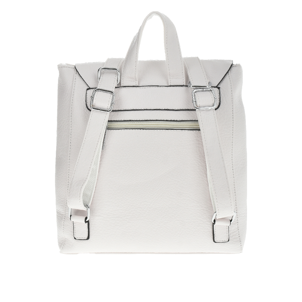 Rucsac dama din piele ecologica Francesca Rossi FR5487, Alb, #3, Bagsy