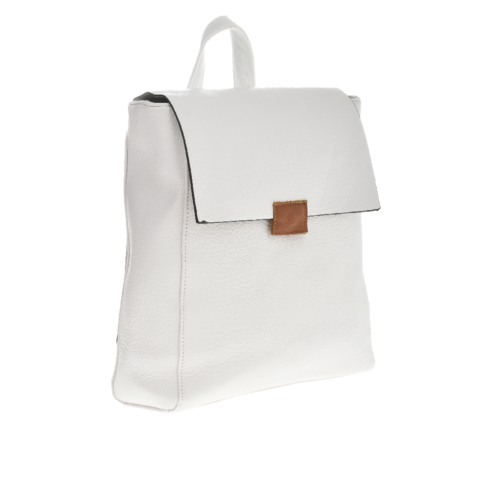 Rucsac dama din piele ecologica Francesca Rossi FR5487, Alb, #2, Bagsy