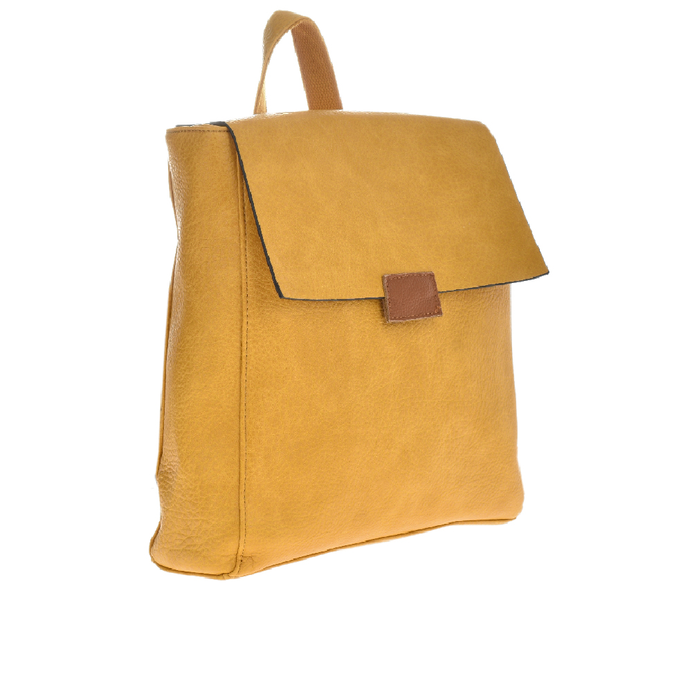 Rucsac dama din piele ecologica Francesca Rossi FR5487, Galben, #2, Bagsy