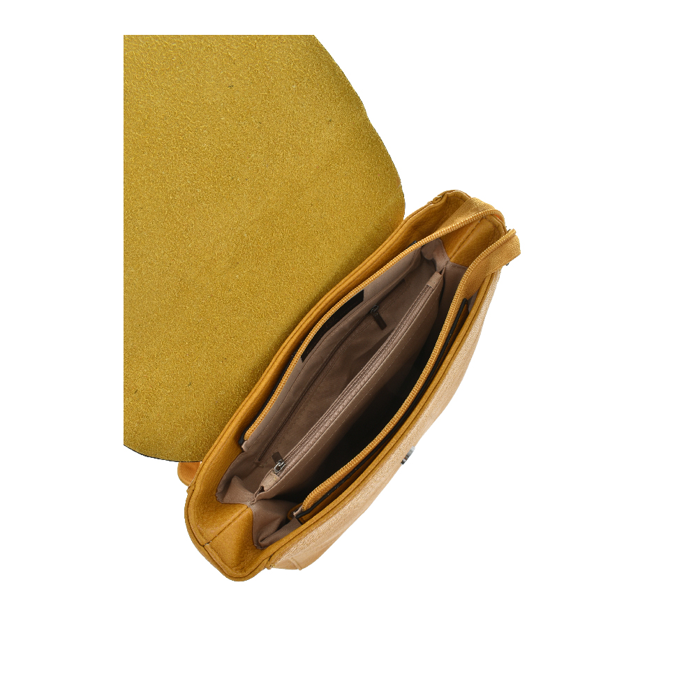 Rucsac dama din piele ecologica Francesca Rossi FR5487, Galben, #4, Bagsy