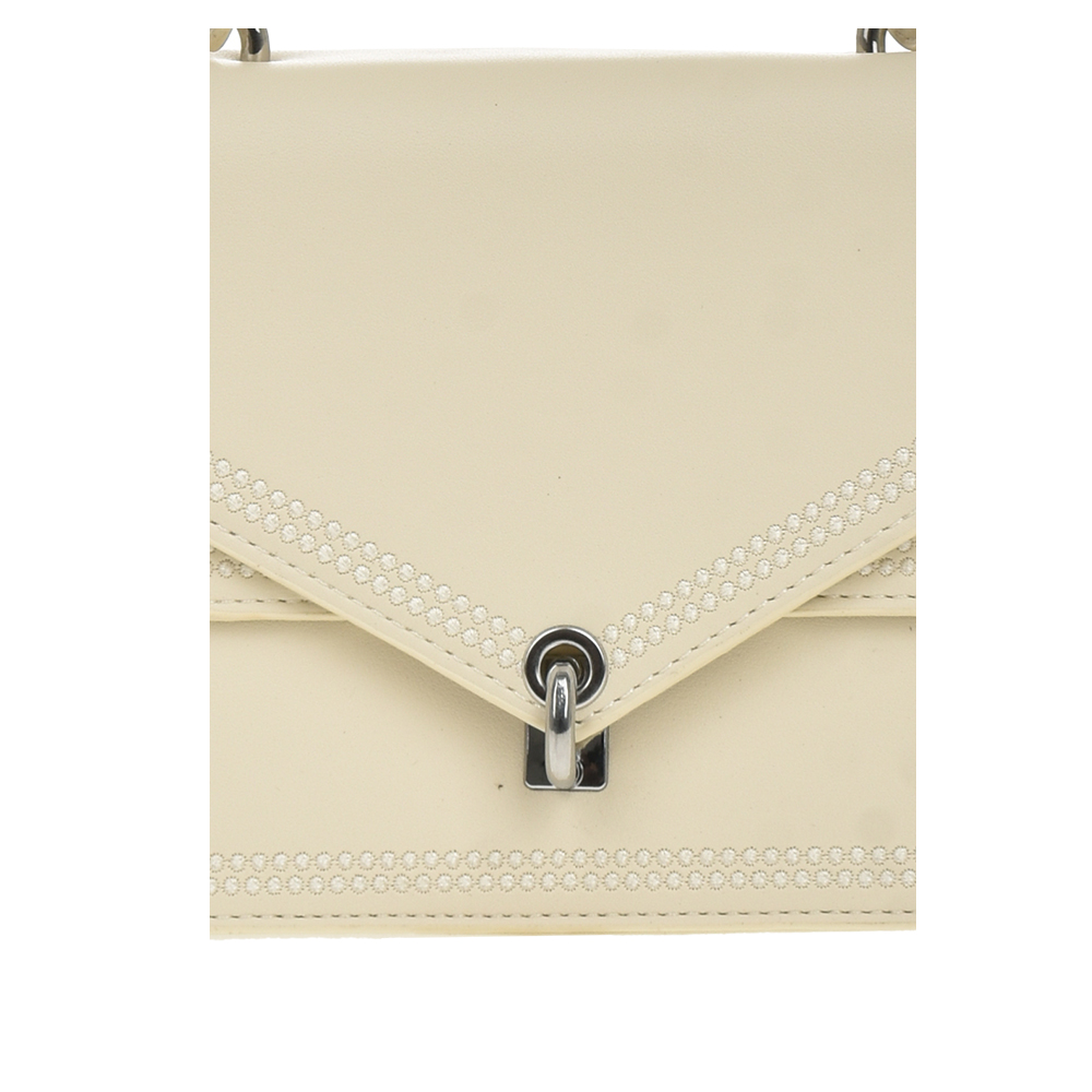 Geanta dama din piele ecologica Francesca Rossi FR5857, Crem, #5, Bagsy