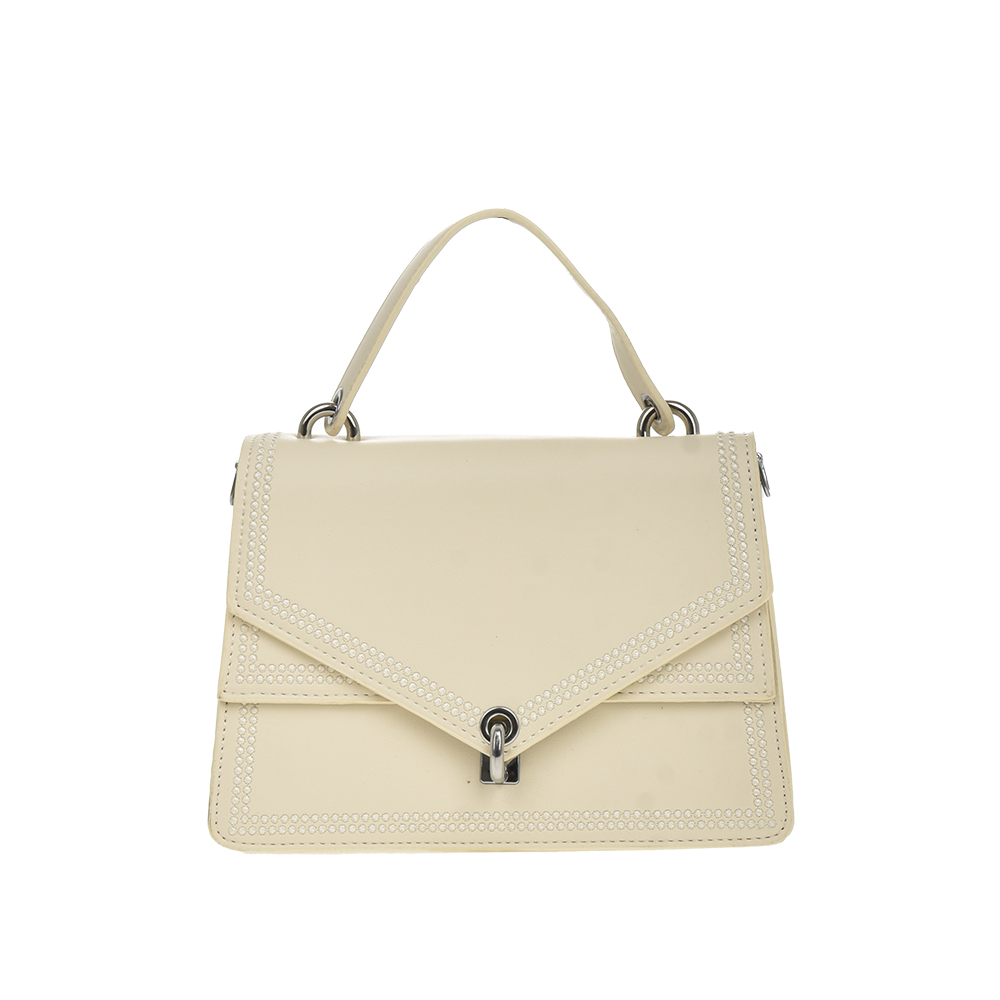 Geanta dama din piele ecologica Francesca Rossi FR5857, Crem, #1, Bagsy