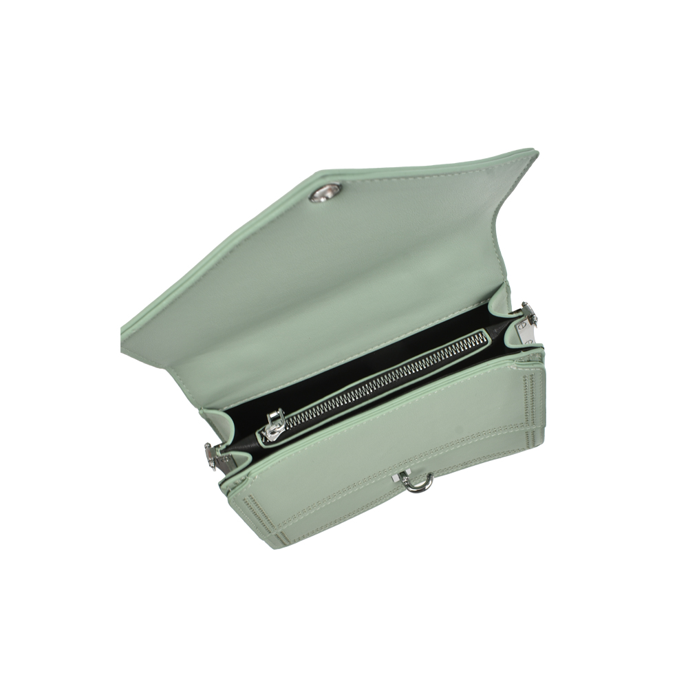 Geanta dama din piele ecologica Francesca Rossi FR5857, Verde, #4, Bagsy