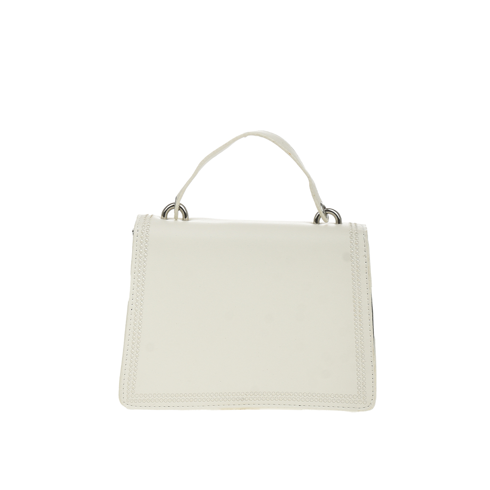 Geanta dama din piele ecologica Francesca Rossi FR5857, Alb, #3, Bagsy