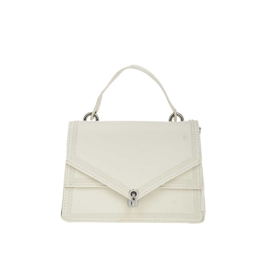 Geanta dama din piele ecologica Francesca Rossi FR5857, Alb, #1, Bagsy