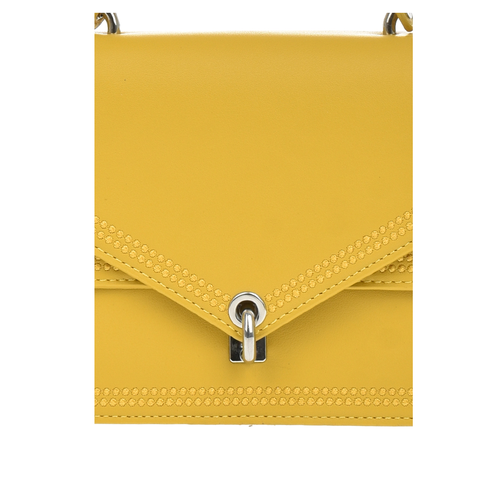 Geanta dama din piele ecologica Francesca Rossi FR5857, Galben, #5, Bagsy