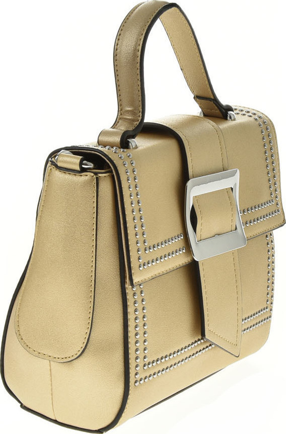 Geanta de mana din piele ecologica Francesca Rossi FR5015, Auriu, #3, Bagsy