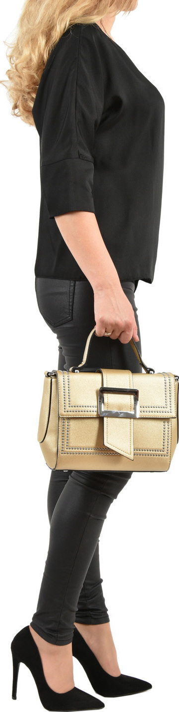 Geanta de mana din piele ecologica Francesca Rossi FR5015, Auriu, #5, Bagsy