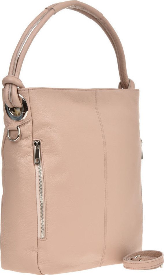 Geanta hobo din piele naturala Patrizia Lucchini PL0462, Roz prafuit, #2, Bagsy