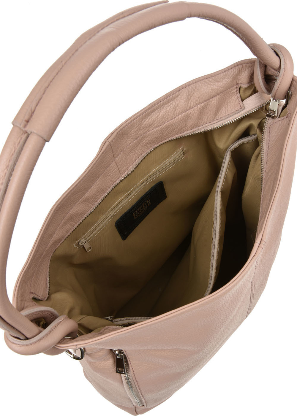 Geanta hobo din piele naturala Patrizia Lucchini PL0462, Roz prafuit, #4, Bagsy