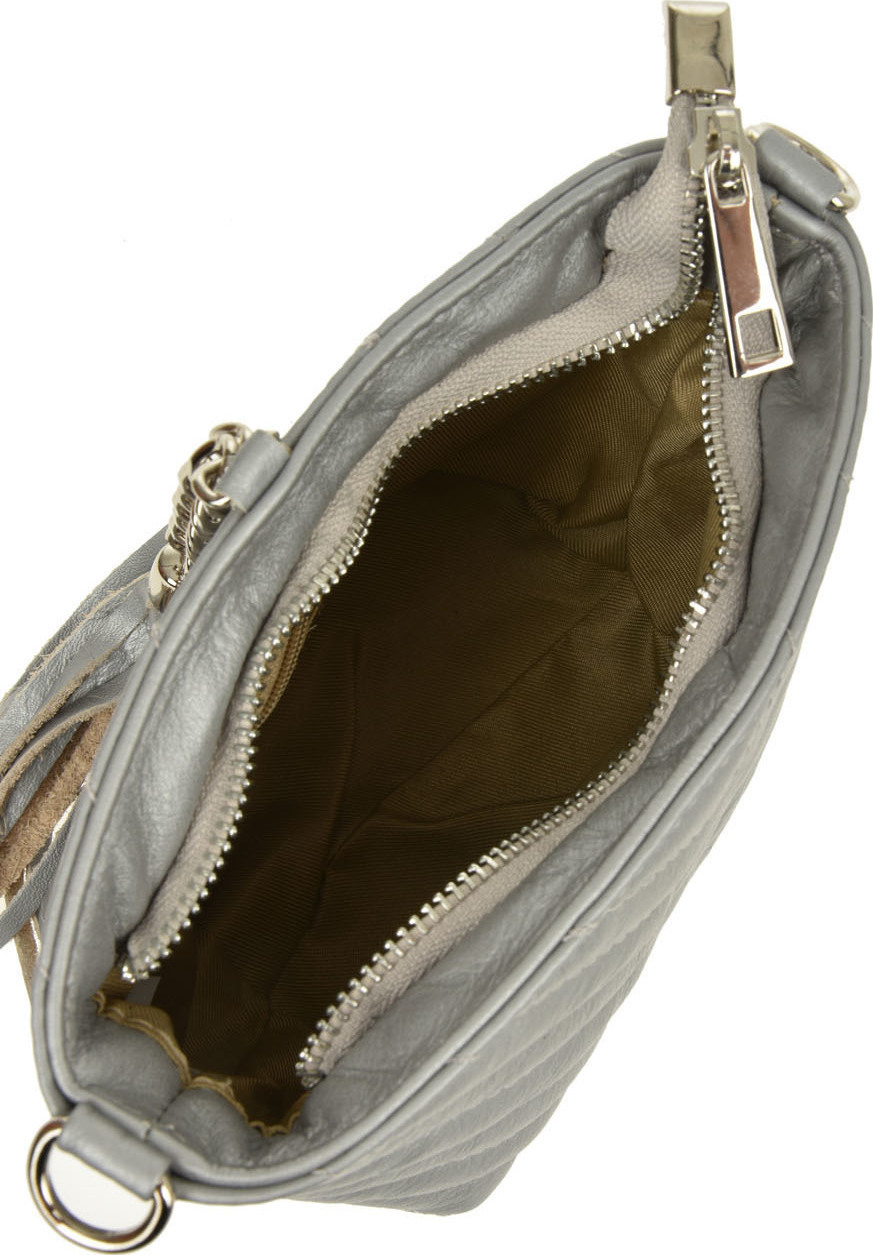 Geanta de umar din piele naturala Patrizia Lucchini PL0455, Argintiu, #4, Bagsy