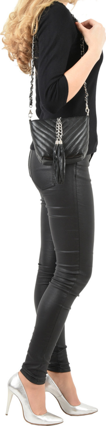 Geanta de umar din piele naturala Patrizia Lucchini PL0455, Negru, #5, Bagsy