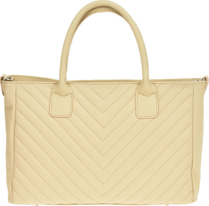 Geanta tote din piele naturala Patrizia Lucchini PL0456, Bej, #3, Bagsy
