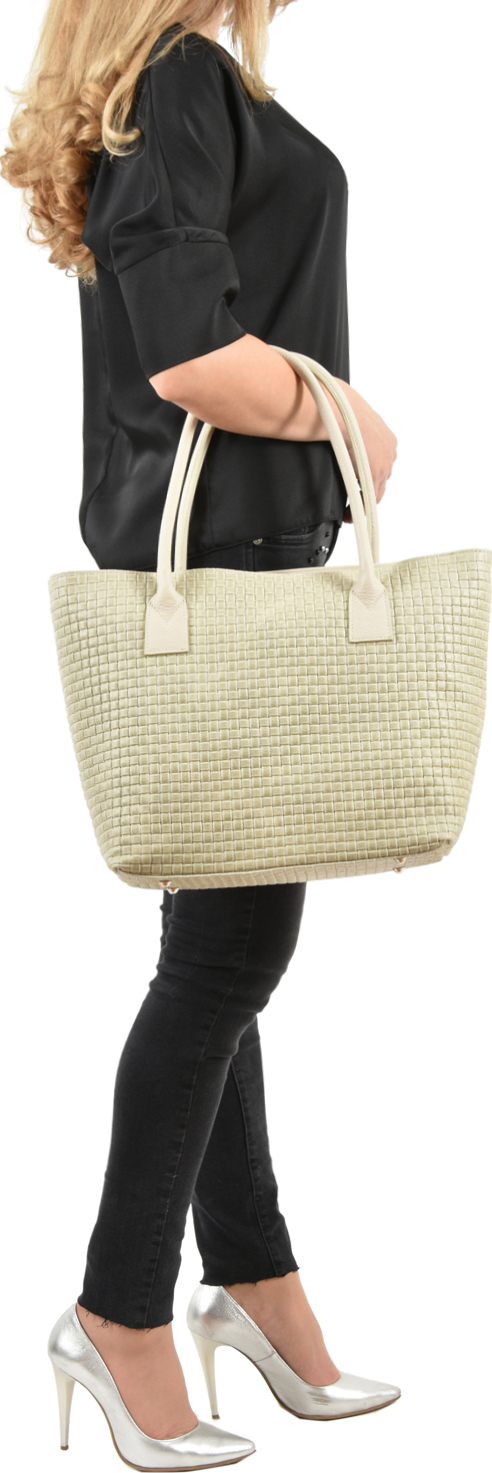 Geanta de mana din piele naturala Patrizia Lucchini PL0458, Bej, #4, Bagsy