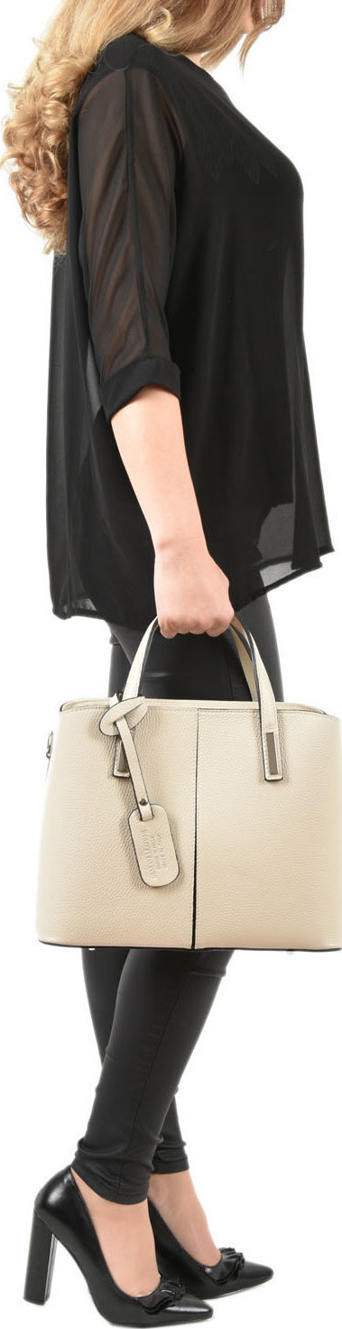 Geanta de mana din piele Patrizia Lucchini PL0479, Bej, #5, Bagsy