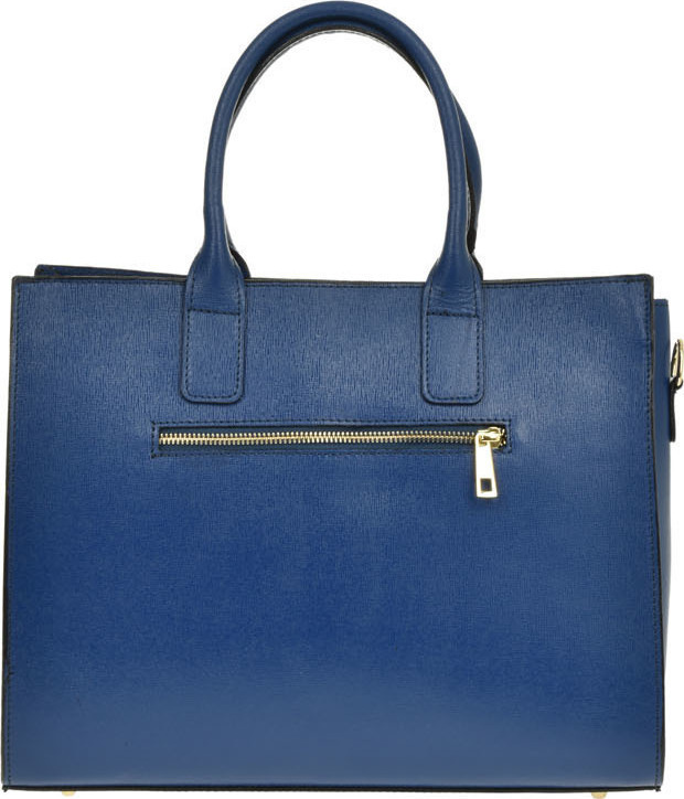 Geanta tote din piele naturala Patrizia Lucchini PL0485, Albastru, Nr. 3, Bagsy