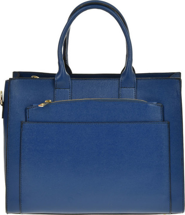 Geanta tote din piele naturala Patrizia Lucchini PL0485, Albastru, Nr. 1, Bagsy