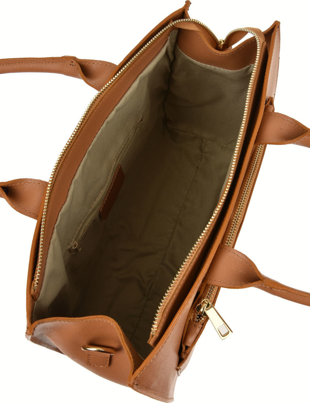 Geanta tote din piele naturala Patrizia Lucchini PL0485, Cognac, #3, Bagsy