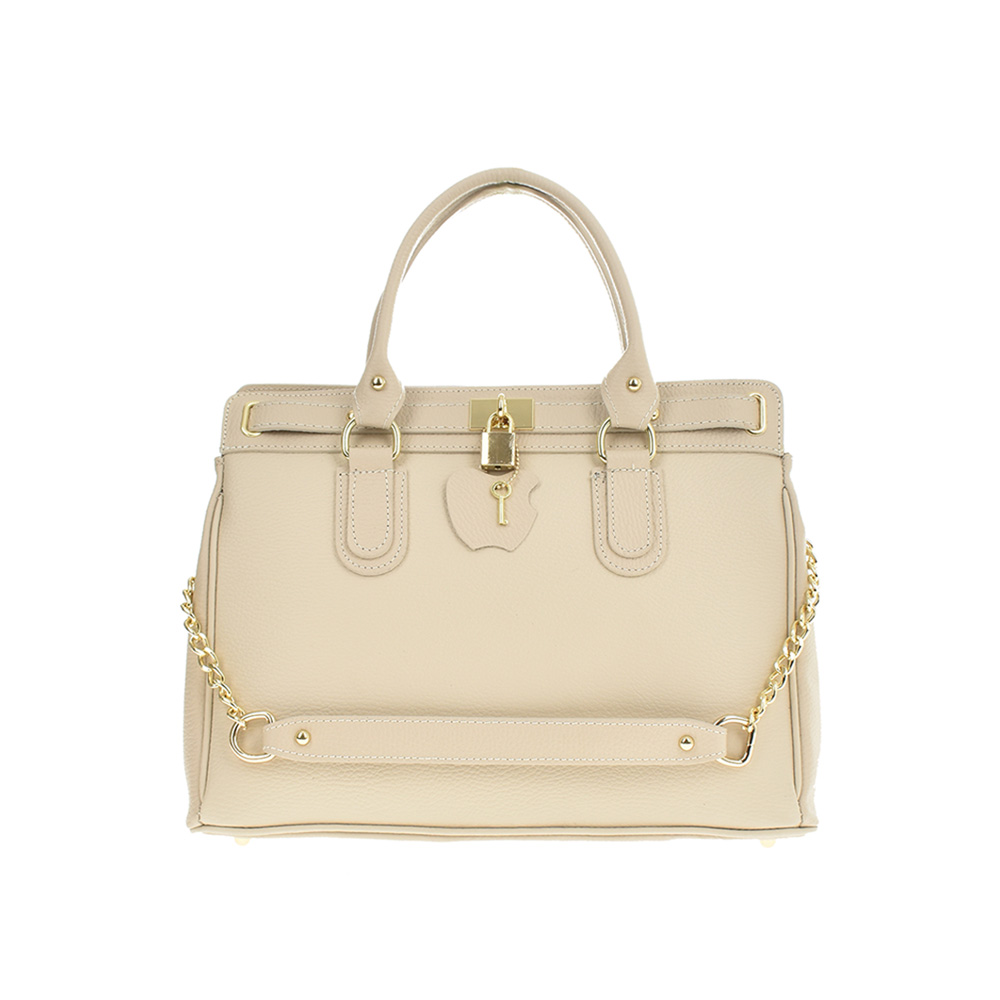 Geanta de mana din piele naturala Patrizia Lucchini PL0279, Bej, #1, Bagsy