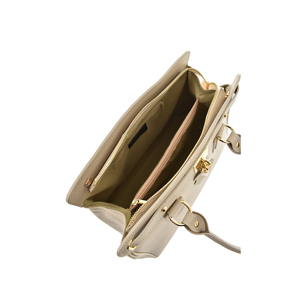 Geanta de mana din piele naturala Patrizia Lucchini PL0279, Bej, #5, Bagsy