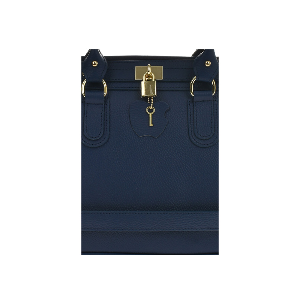 Geanta de mana din piele naturala Patrizia Lucchini PL0279, Albastru, #4, Bagsy