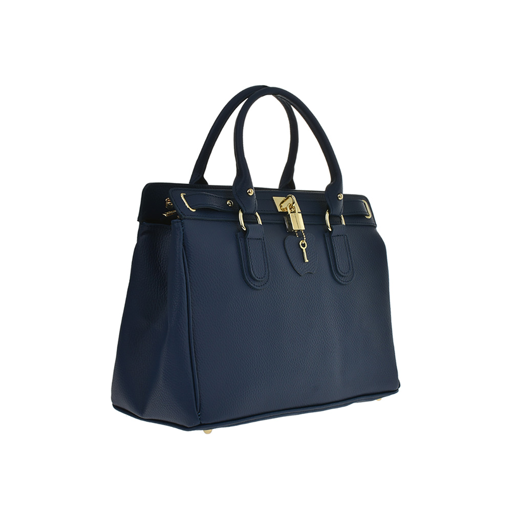 Geanta de mana din piele naturala Patrizia Lucchini PL0279, Albastru, #2, Bagsy