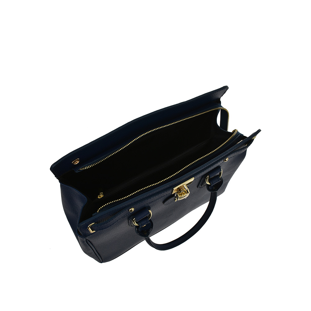 Geanta de mana din piele naturala Patrizia Lucchini PL0279, Albastru, #5, Bagsy