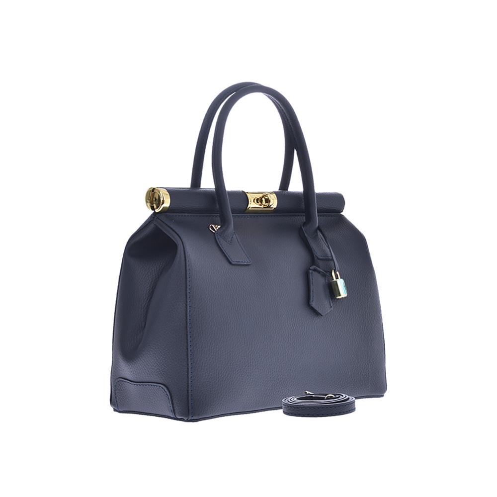 Geanta de mana din piele naturala Patrizia Lucchini PL0482, Albastru, Nr. 2, Bagsy