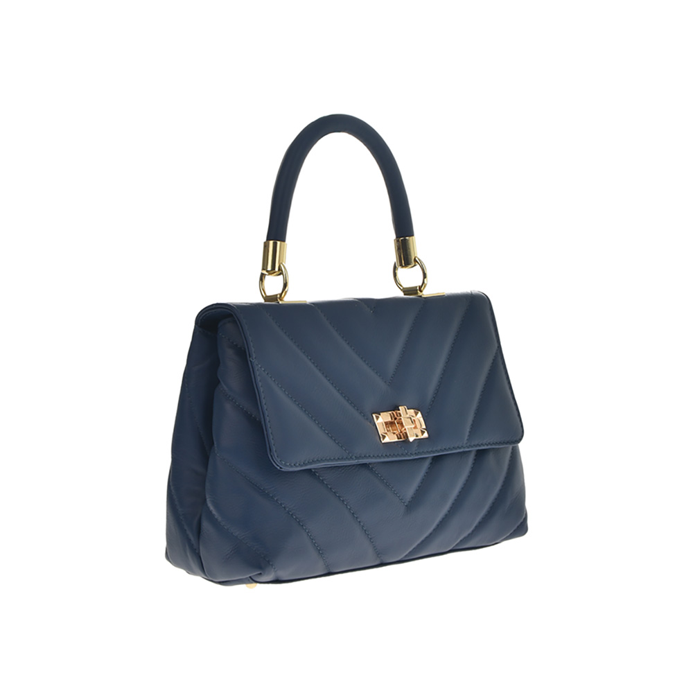 Geanta de mana din piele naturala Patrizia Lucchini PL0928, Albastru, #2, Bagsy