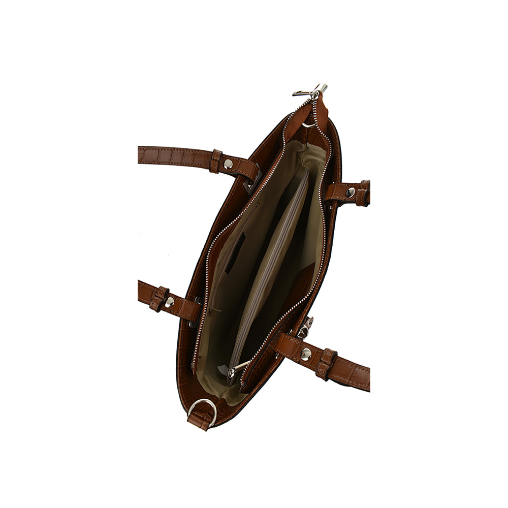 Geanta tote din piele naturala Patrizia Lucchini PL0935, Cognac, #5, Bagsy