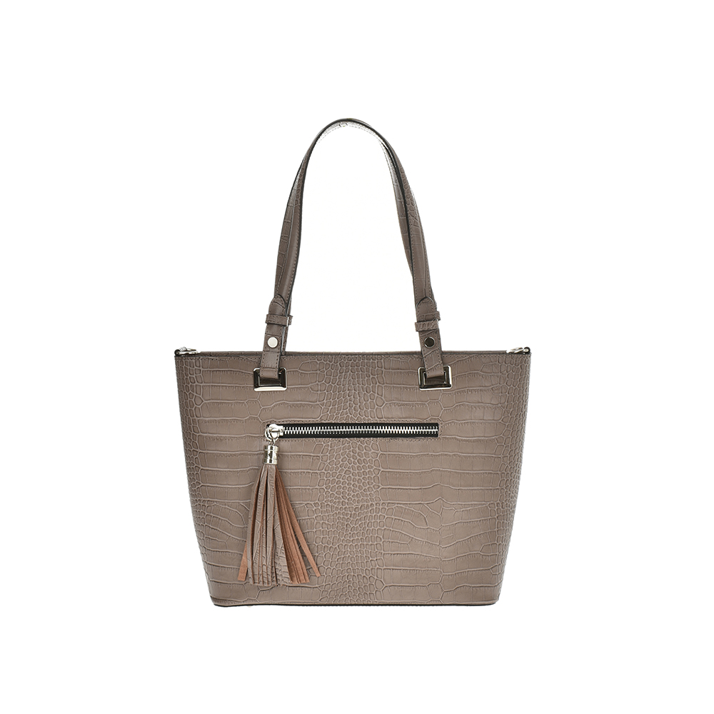 Geanta tote din piele naturala Patrizia Lucchini PL0935, Grej, #3, Bagsy