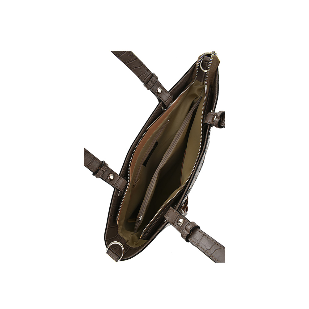 Geanta tote din piele naturala Patrizia Lucchini PL0935, Grej, #5, Bagsy