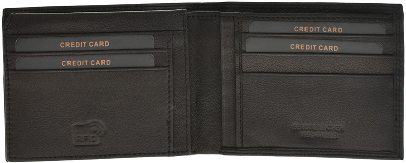 Set cadou barbati portofel si curea reversibila din piele naturala Pierro Poggi PP3002-110, Negru/Albastru, #4, Bagsy